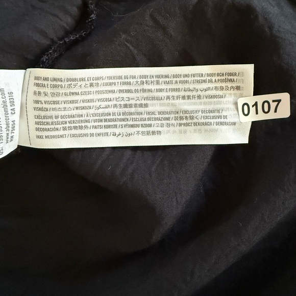 Abercrombie & Fitch Women’s Black Floral Button Up Dress Size XS - Picture 13 of 13